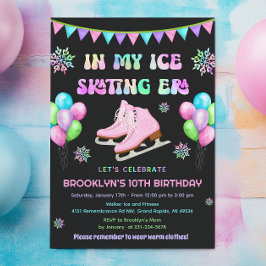 Convites Eras Ice Skating Birthday Invitation