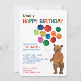 Convites Eric Carle | Urso-Marrom - Beary Happy Birday