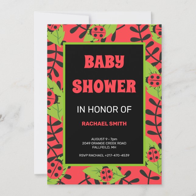 Convites Erva negra no chá de fraldas da floresta (Frente)