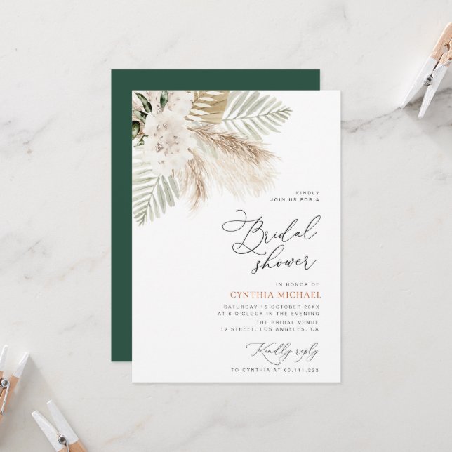 Convites erva-pampas e chá de panela verde (Frente/Verso In Situ)