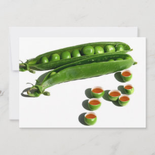 Convites Ervilhas de chá - Ervilhas em um poço com pancadas