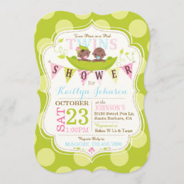 Convites Ervilhas em Chá de fraldas de gêmeos africanos no 