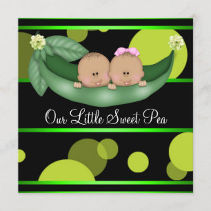 Convites Ervilhas Num Carrinho Revelação De Gênero Afro-Ame