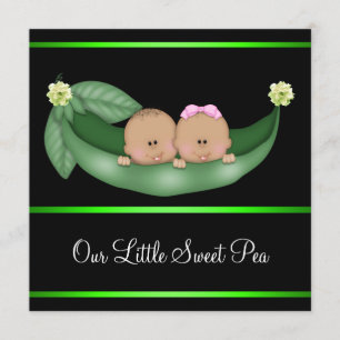 Convites Ervilhas Verdes Num Revelação de Gênero Afro-Ameri