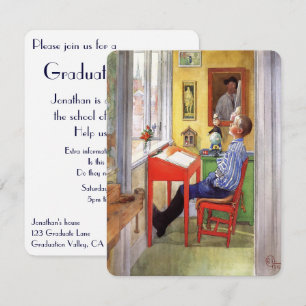 Convites Esbjorn Fazendo a Lição de Casa Festa de Formatura