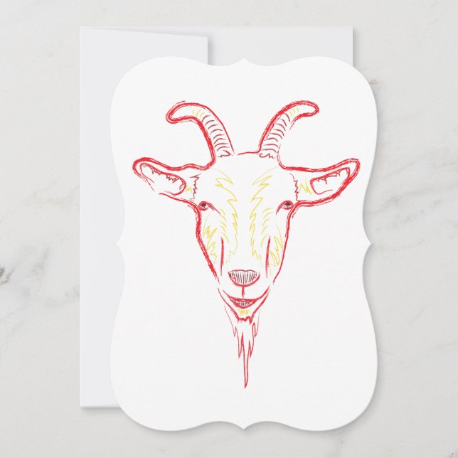 Convites esboço de cabra (Frente)