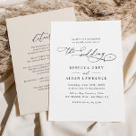 Convites Esboço Elegante Blush Neutral Em Um Casamento<br><div class="desc">Este elegante Convite para o Casamento de Fotos apresenta um texto de caligrafia de script abrangente,  emparelhado com uma letra de serif & moderna em preto; no verso,  há um monograma personalizável em um fundo de blush de bolso neutro. Itens correspondentes disponíveis.</div>