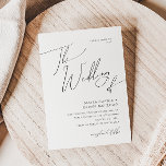 Convites Esboço Minimalista Impressionante Do Casamento De<br><div class="desc">Este guião minimalista e sombrio que o casamento do convite é perfeito para o seu casamento clássico e simples de preto e branco e moderno de feto. A design apresenta uma caligrafia elegante, delicada e romântica escrita à mão com tipografia formal do chique. O olhar vai correr bem em qualquer...</div>