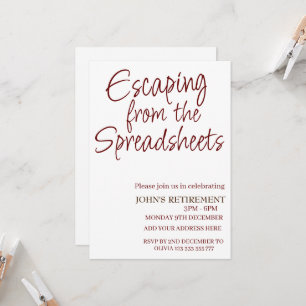 Convites Escapar das planilhas Reforma Engraçada