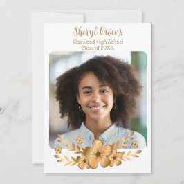 Convites Escola de Ensino Médio Golden Flower Graduação