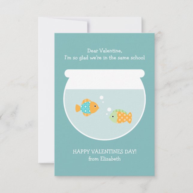 Convites Escola de Namorados de Sala de Aula de Peixes (Frente)