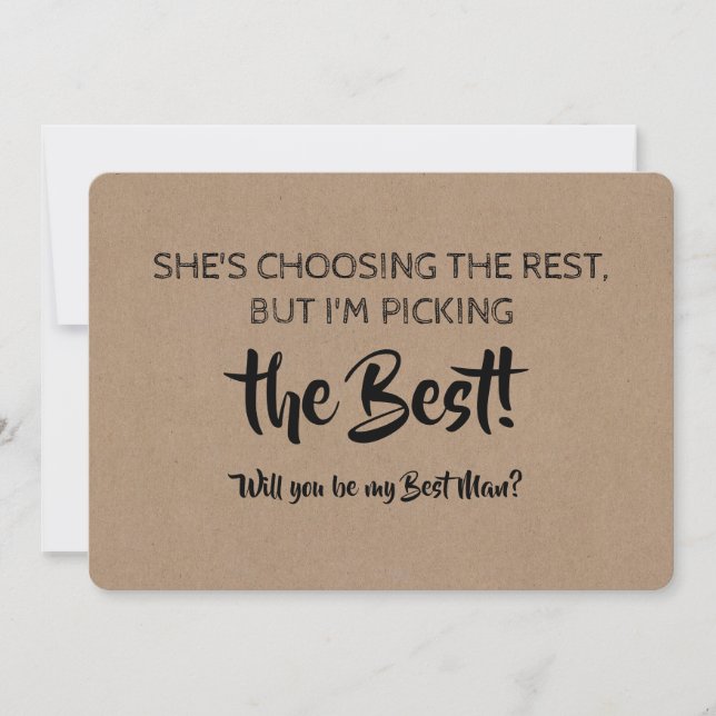 Convites Escolhendo o MELHOR - Melhor Proposta de Homem (Frente)