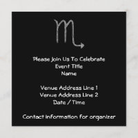 Escorpião. Sinal de Astrologia Zodiac.Preto.