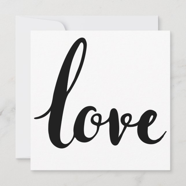 Convites escrevendo cursiva de amor (Frente)