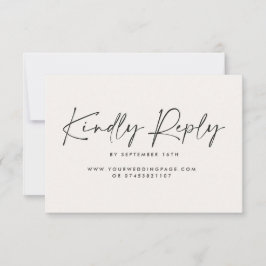 Convites Escrita caseira, moderna resposta branca escura e 