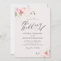 escrita com letra de cinza floral e casamento de p
