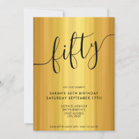 Escrito Elegante moderno Dourado 50º aniversário