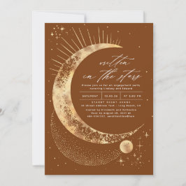 Convites Escrito na Festa de noivado Celestial das Estrelas
