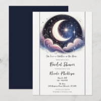 Escrito nas Estrelas Aguarela Lua Chá de Bebê da N