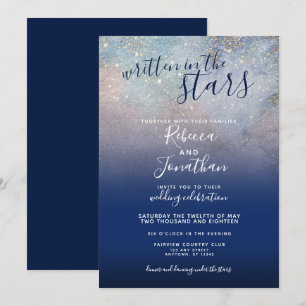 Convites Escrito no casamento da Galáxia Marinho das Estre
