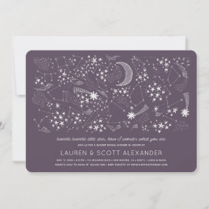 Convites Escrito no Chá de fraldas Stars Gender Reveal