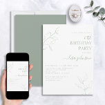Convites Escrito Verde Moderno 60º Aniversário Botânico<br><div class="desc">Não é a sua típica comemoração de 60 anos! Imaginem seus convidados com este convite de 60 anos de botânica do roteiro verde moderno. A incrível arte da linha é delicada e intrincada, a combinação perfeita de na moda, mas elegante, que garantirá que seu dia especial se sobressaia do resto....</div>