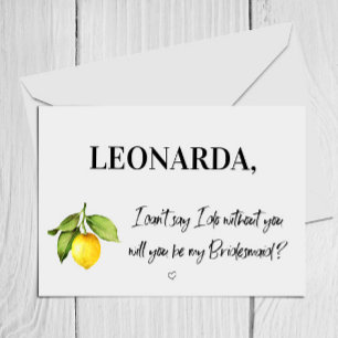 Convites Escritura Você será minha carta de Bridesmaid