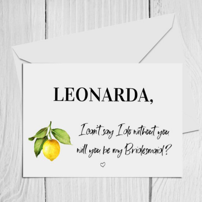 Convites Escritura Você será minha carta de Bridesmaid (Criador carregado)