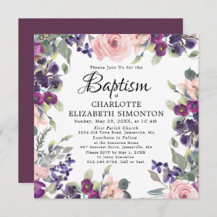 Convites Escrivanização na Praça Floral Rosa Púrpura