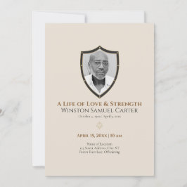 Convites Escudo de Proteção Inspirado Memorial de 6 Fotos