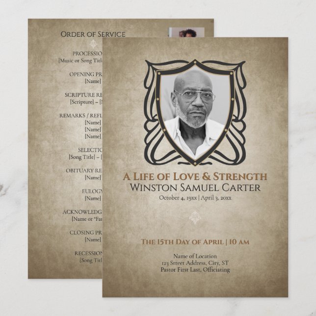 Convites Escudo Memorial de Colagem de 5 Fotos de Estilo Me (Frente/Verso)