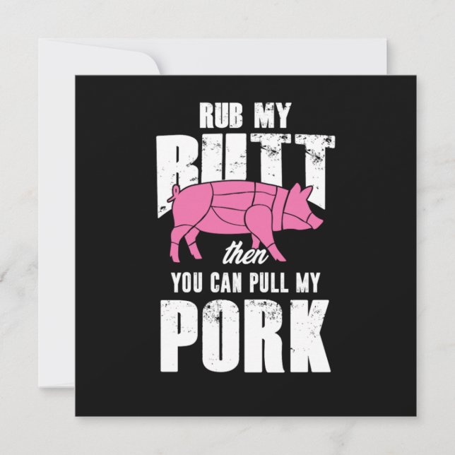 Convites Esfregue Meu Bumbum Churrasco Festa Seu Tempo De G (Frente)