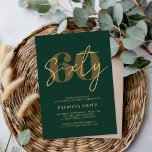 Convites Esmeralda Verde Moderna Elegante 60º Aniversário<br><div class="desc">60º Convite de Aniversário do Emerald Verde Elegante Moderno. Possui caligrafia minimalista e tipografia ousada.</div>