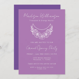 Convites Esoteric Psychic Modern Moon Business Event