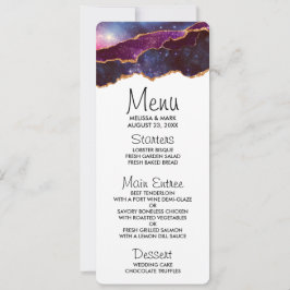 Convites Espaço Azul e Roxo e estrelas Agitação moderna