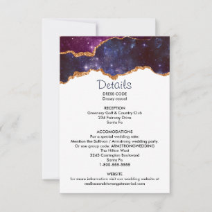 Convites Espaço Azul e Roxo e Estrelas Casamento Agato Mod