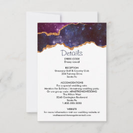 Convites Espaço Azul e Roxo e Estrelas Casamento Agato Mode