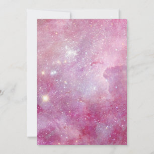 Convites Espaço Estrelado Rosa Claro Estrelas de Aquarela G