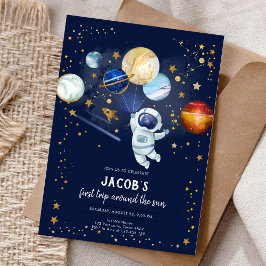 Convites Espaço Exterior Astronauta Planeta Galáxia Anivers