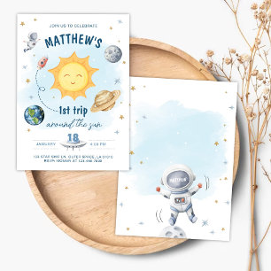 Convites Espaço Exterior Primeira Viagem Em Torno Do Sol An