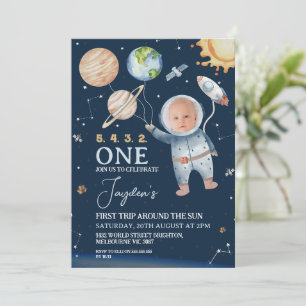 Convites Espaço externo Primeira viagem em torno do primeir