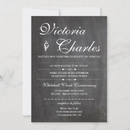 Convites Espaço no Quadro de Chalkboard para o Nome do Conv