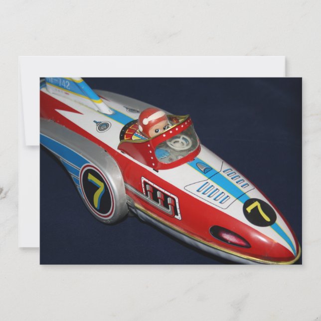 Convites Espaço para Brinquedo Tin/Convite para Entrega de  (Frente)