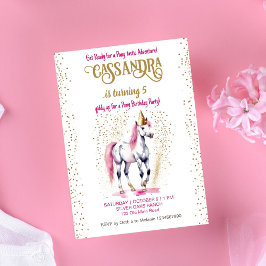 Convites Espadilha de ouro branco de festa de aniversário P