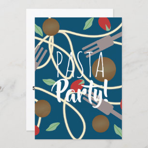 Convites Espaguete Massas alimentícias italianas Jantadas U