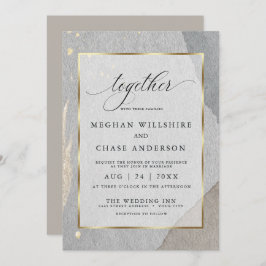 Convites Espalhamento Moderno de Aquarela Terrestre na Pedr