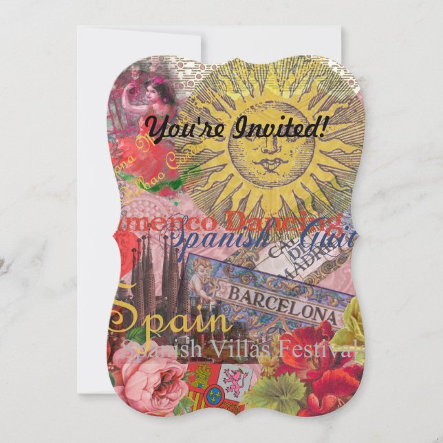 Convites Espanha Sunshine - Arte Espanhola (Frente)