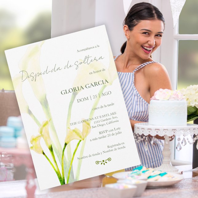 Convites Espanhol, Despedida Soltera Flores, Chá de panela (Criador carregado)