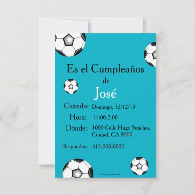 Convites Espanhol: Festa de cumpleaños - Invitación (Verso)
