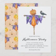 Espantalho de Halloween com Festa de Abóbora
